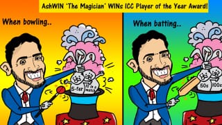 CARTOON: AshWIN 'The Magician' WINs ICC Player of the Year Award